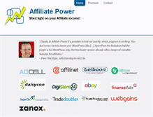 Tablet Screenshot of affiliatepowerplugin.com